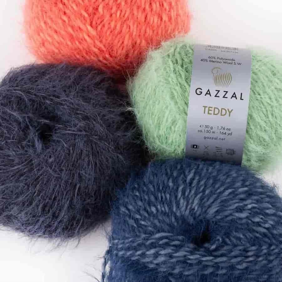 Gazzal Teddy Yarn 50g 6553 – Soft Plush Yarn for Knitting, Crochet & Amigurumi Projects