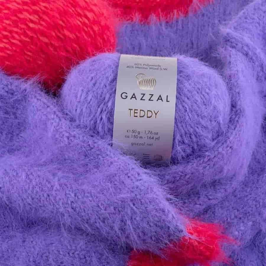 Gazzal Teddy Yarn 50g 6553 – Soft Plush Yarn for Knitting, Crochet & Amigurumi Projects