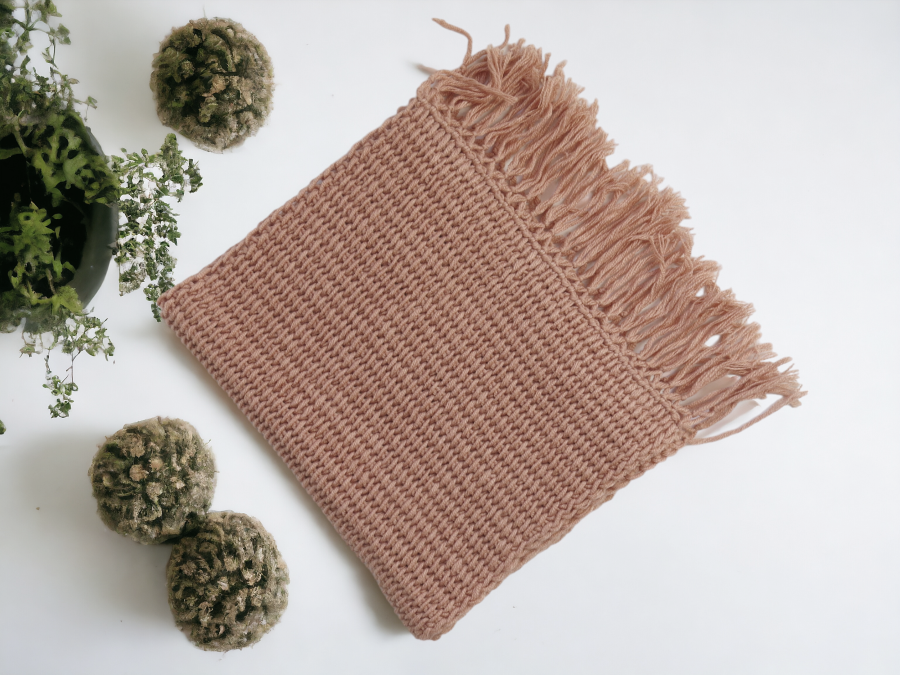 Handmade Tunisian Shawl Scarf Handcrafted Warmth Soft Wool Acrylic Best Gift Ideas for Her