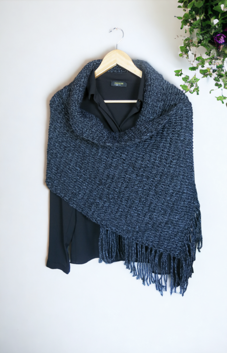 Handmade Tunisian Shawl Scarf Handcrafted Warmth Soft Wool Acrylic Best Gift Ideas for Her