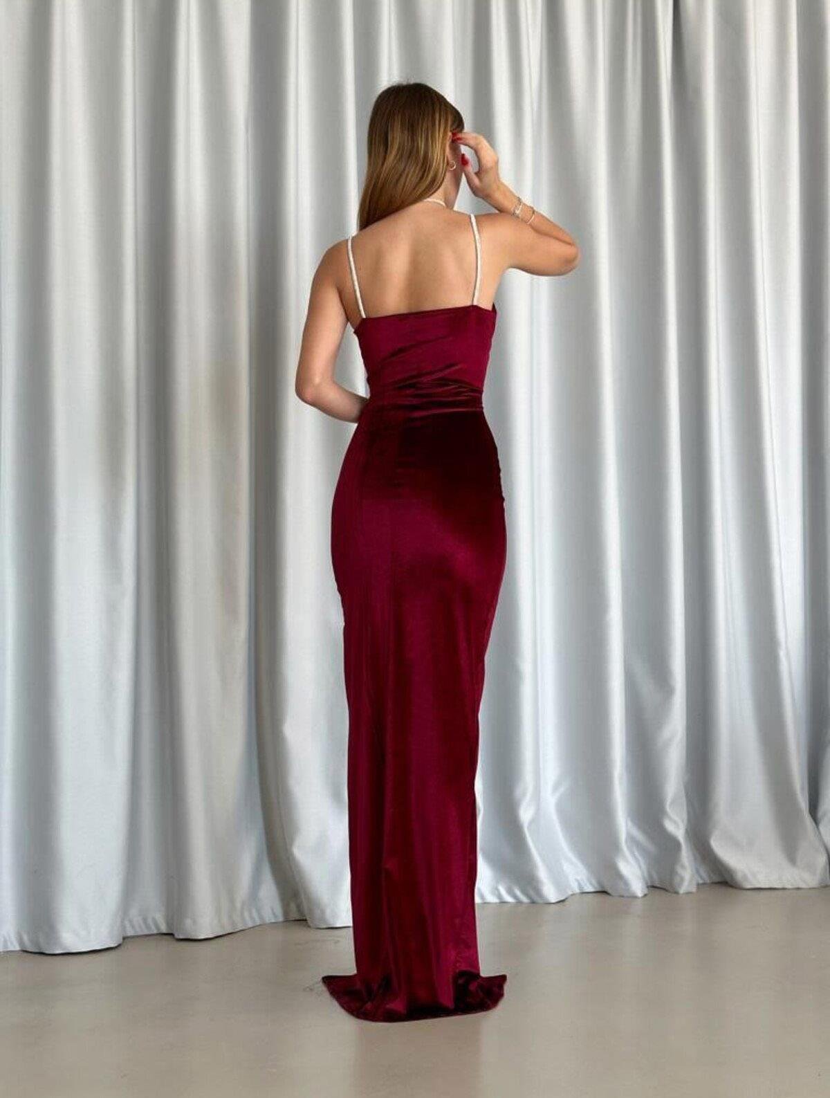 Velvet Long Slit Evening Gown Dress | Elegant & Stylish for Special Occasions Old Navy