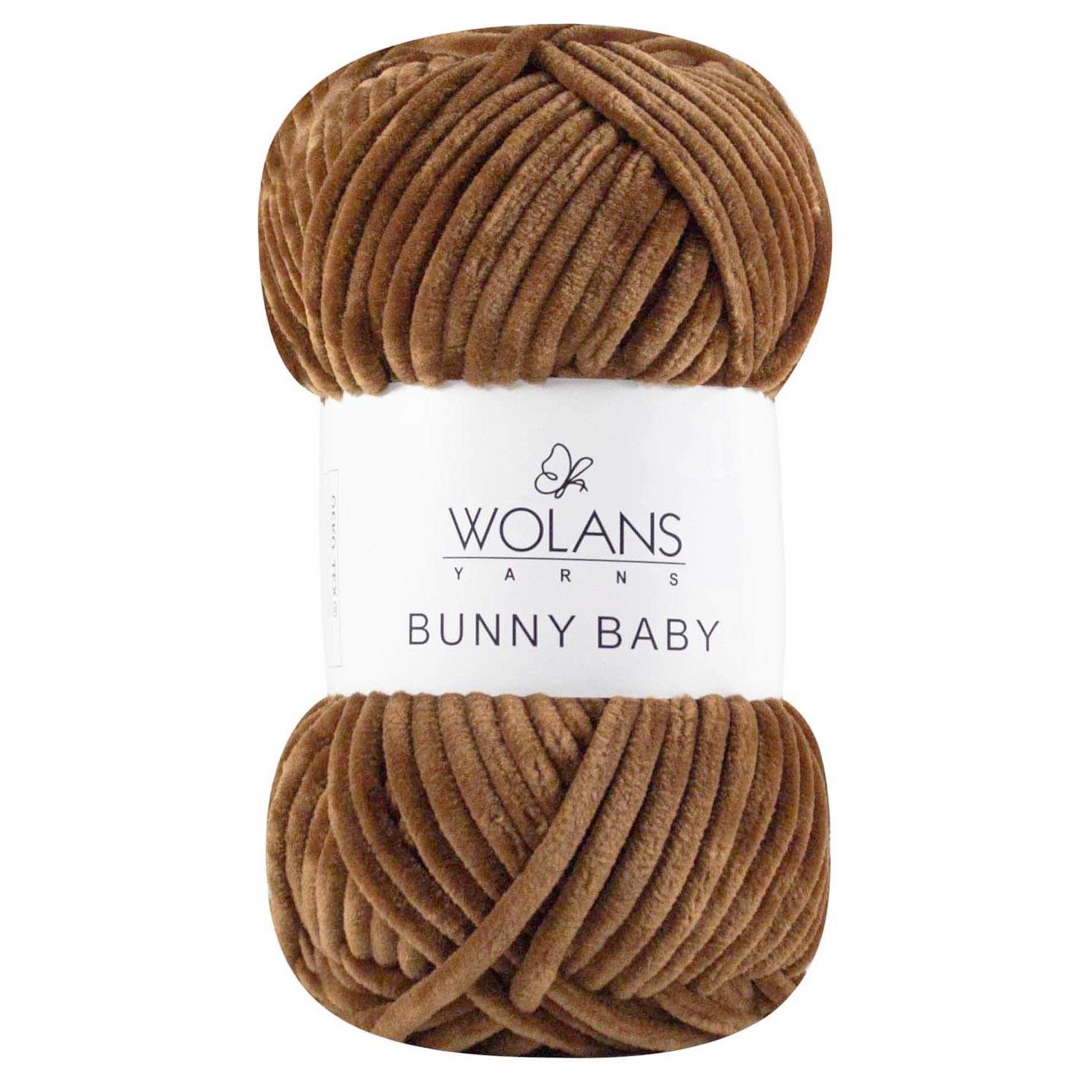 Wolans Bunny Baby Chenille Velvet Yarn 19 Brown