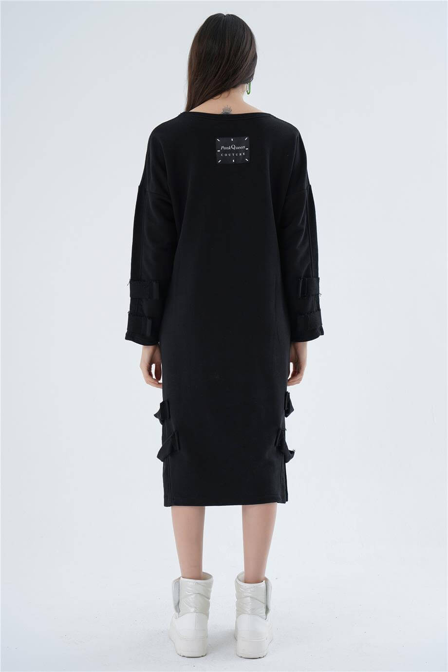 BASKILI OVERSIZE ELBİSE