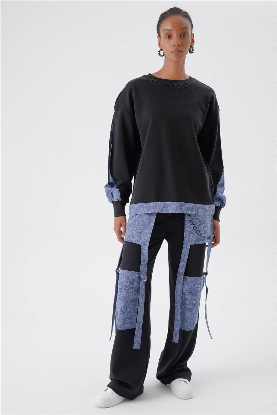 DENİM GARNİLİ OVERSIZE TAKIM