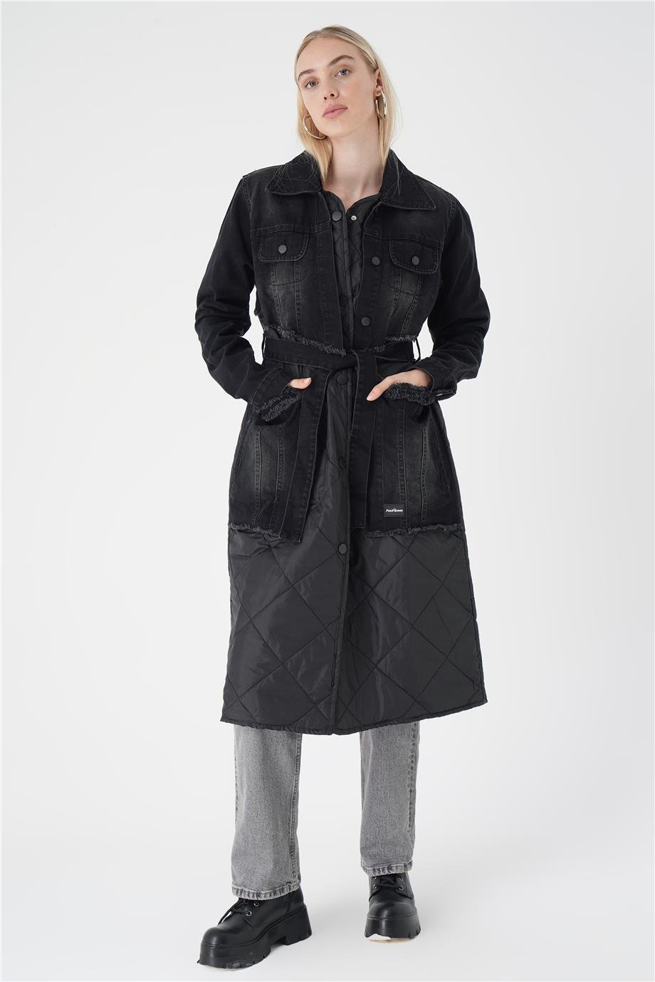DENIM KAPİTONE YILDIZ MONT