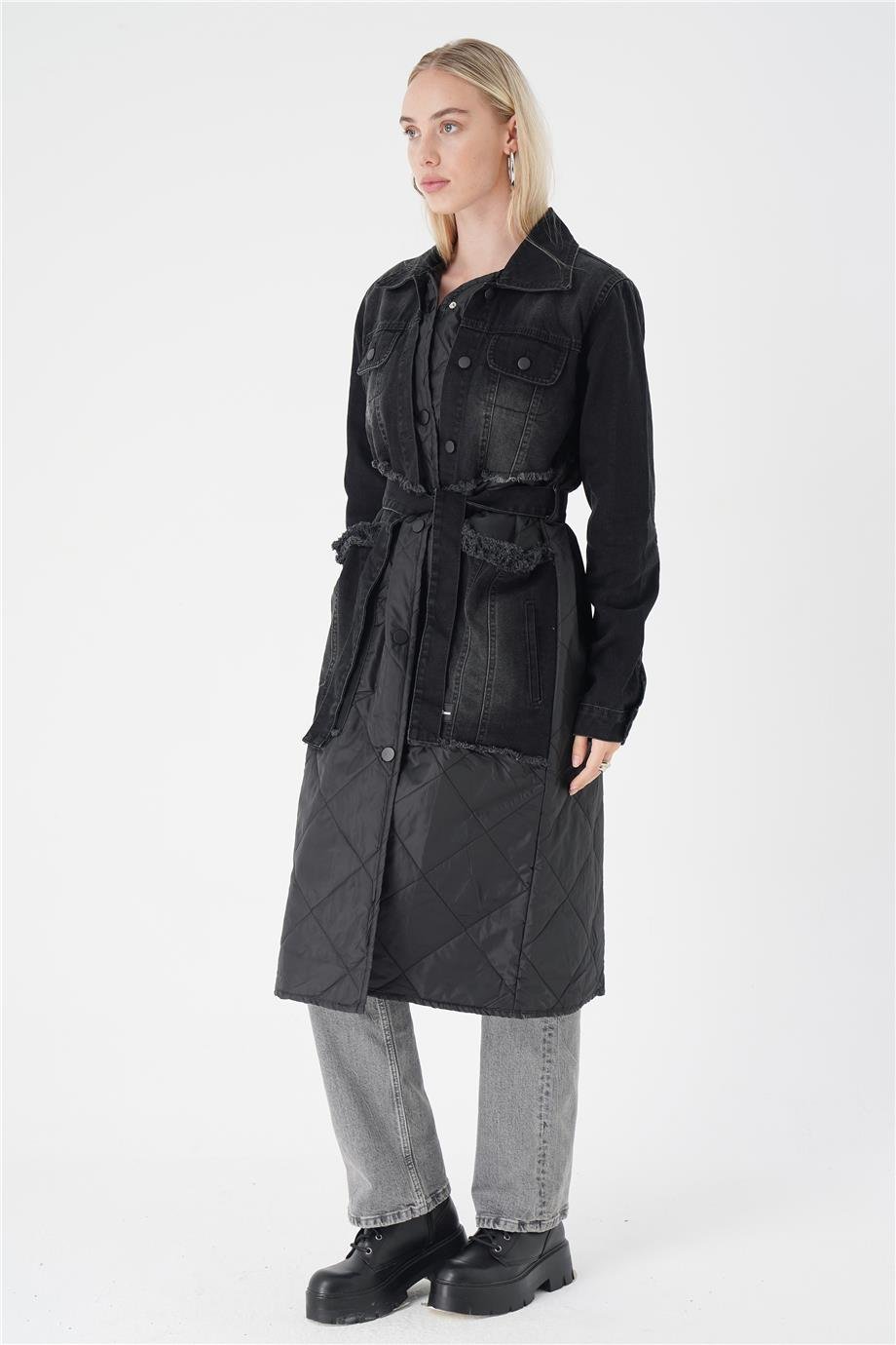 DENIM KAPİTONE YILDIZ MONT