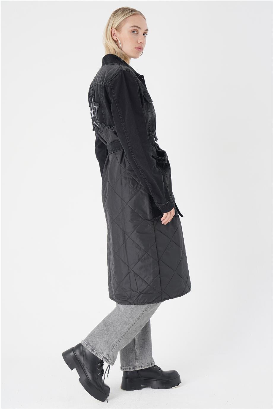 DENIM KAPİTONE YILDIZ MONT