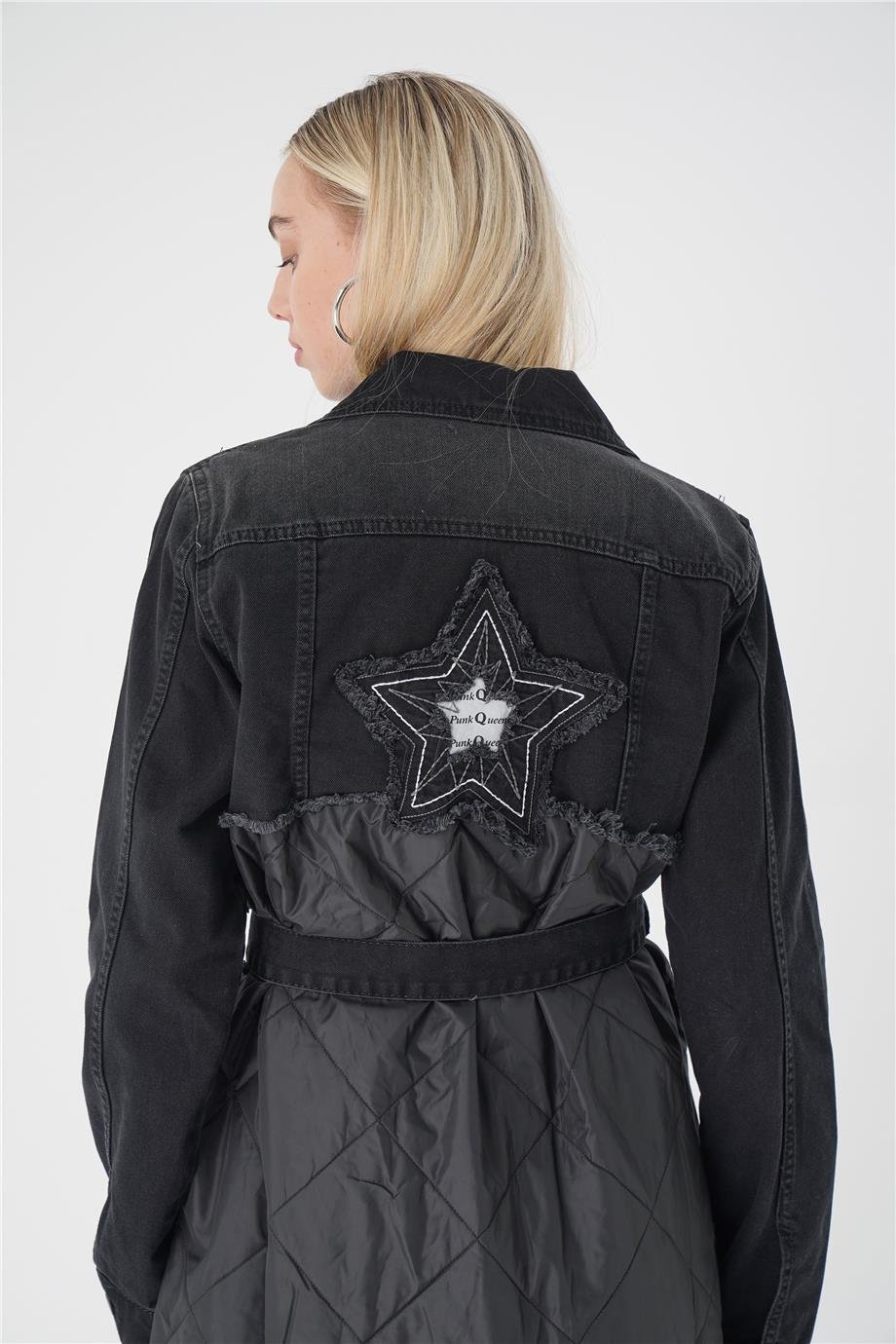 DENIM KAPİTONE YILDIZ MONT