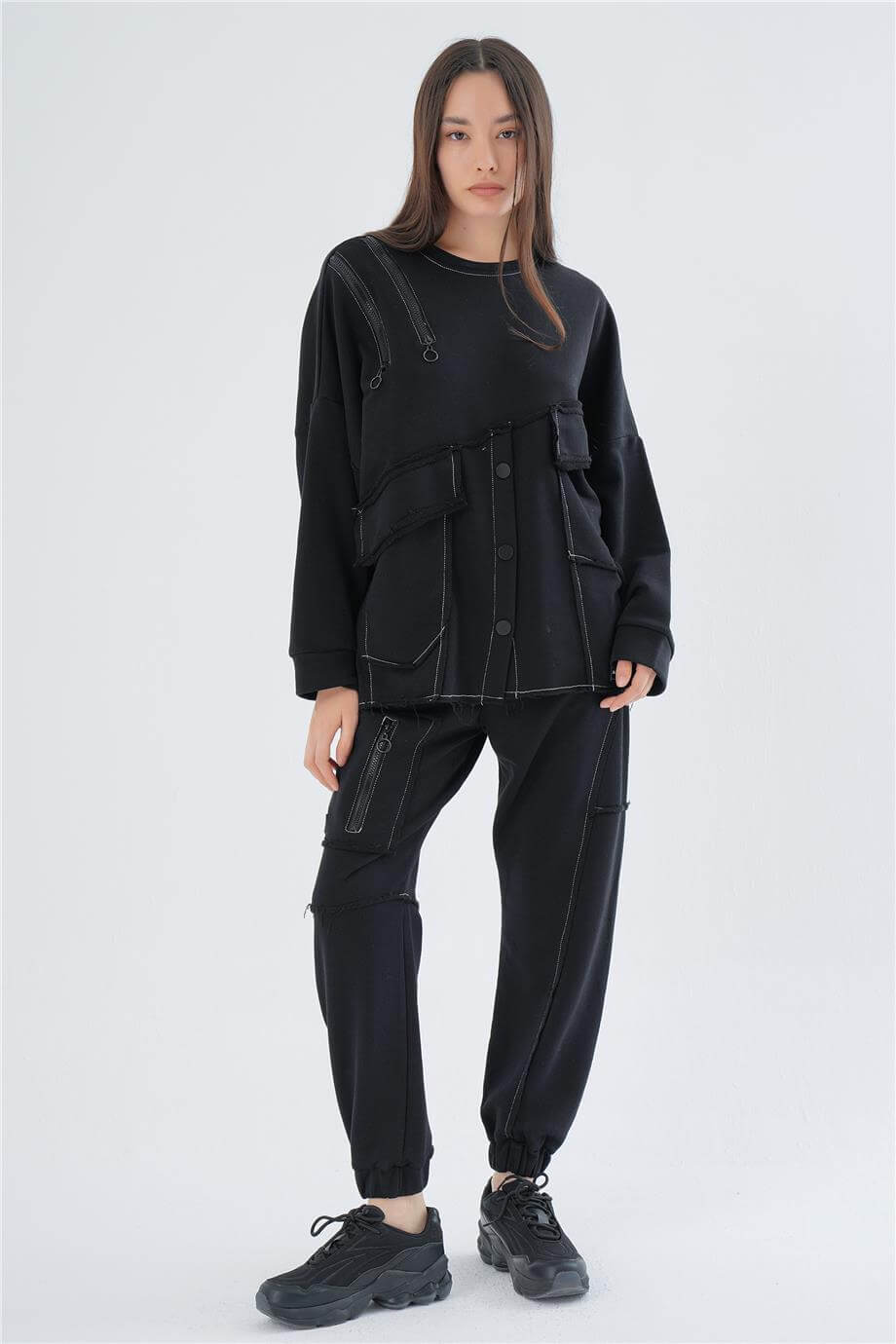 FERMUAR DETAY OVERSIZE TAKIM