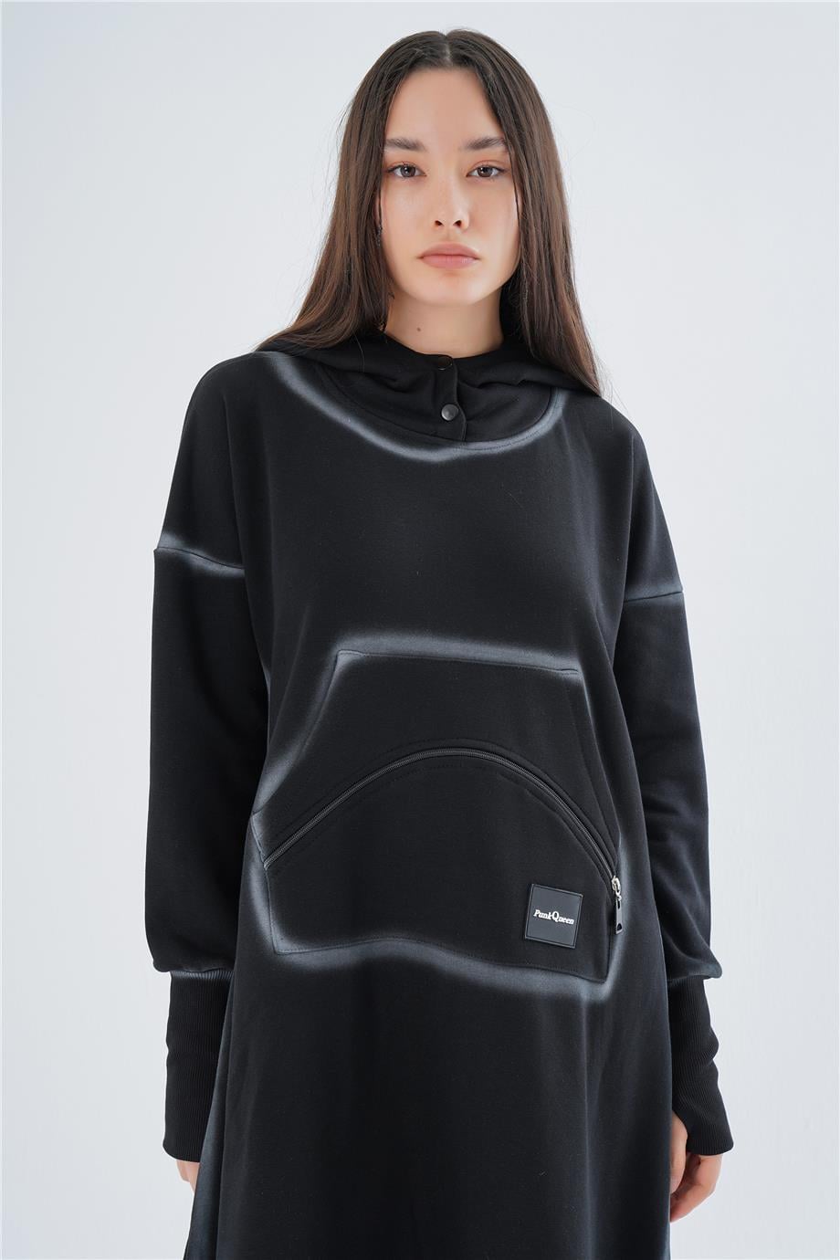 FIRÇALI OVERSIZE ELBİSE