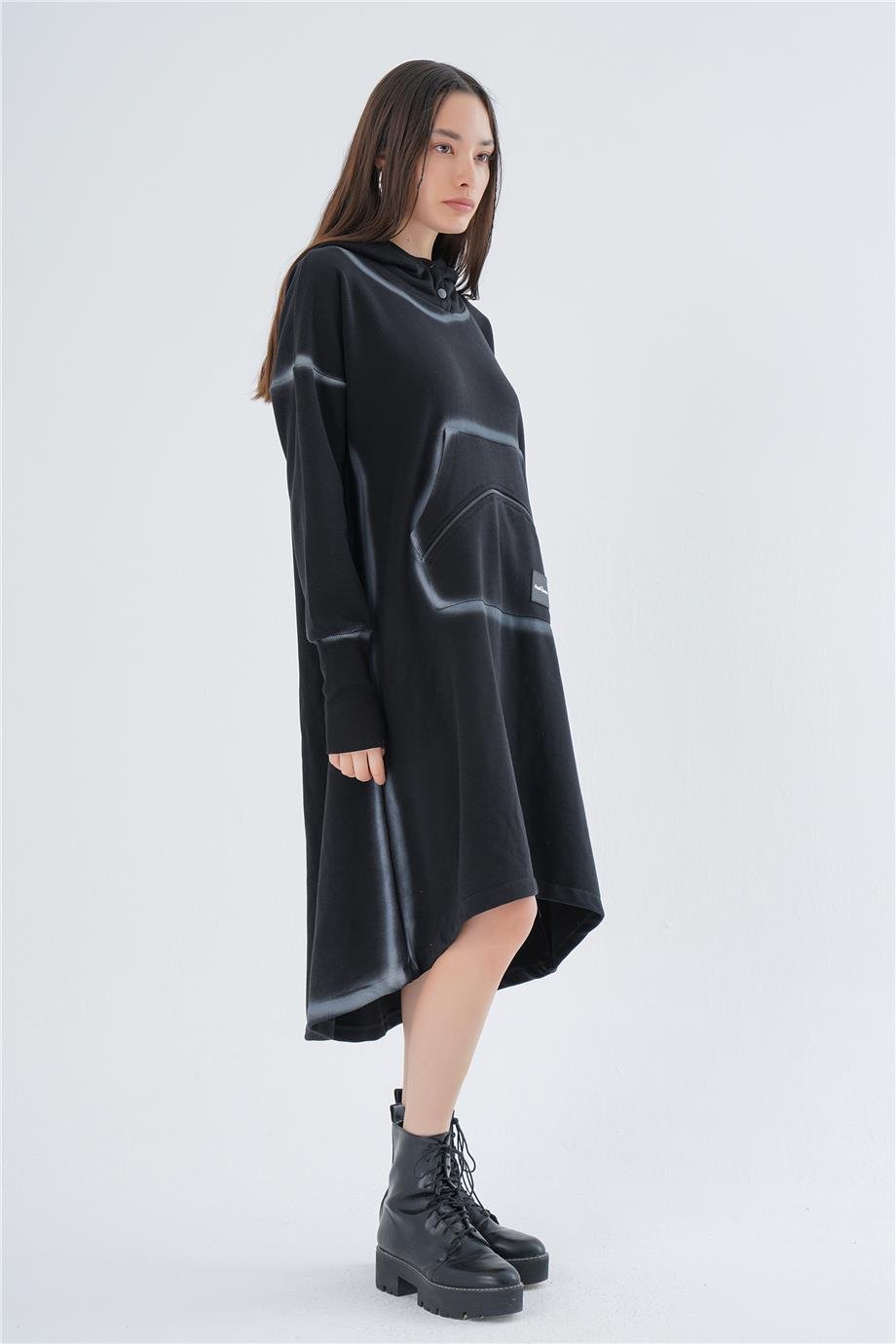 FIRÇALI OVERSIZE ELBİSE