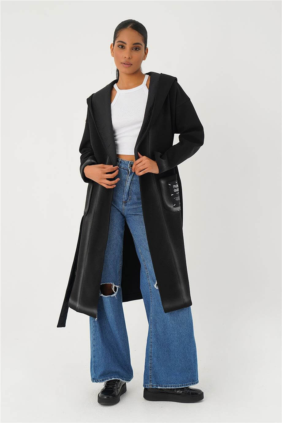 FIRÇALI OVERSIZE KABAN