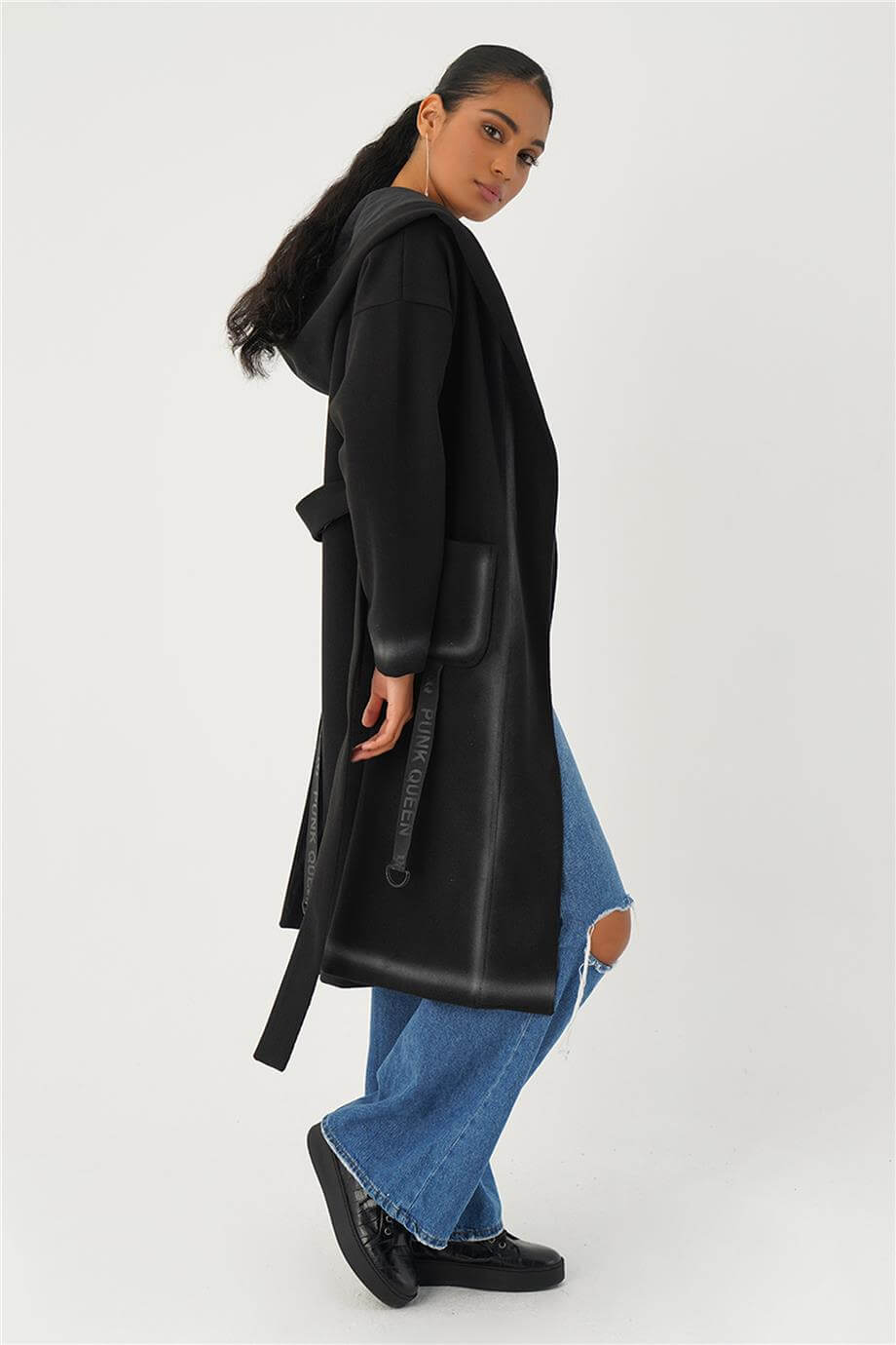 FIRÇALI OVERSIZE KABAN