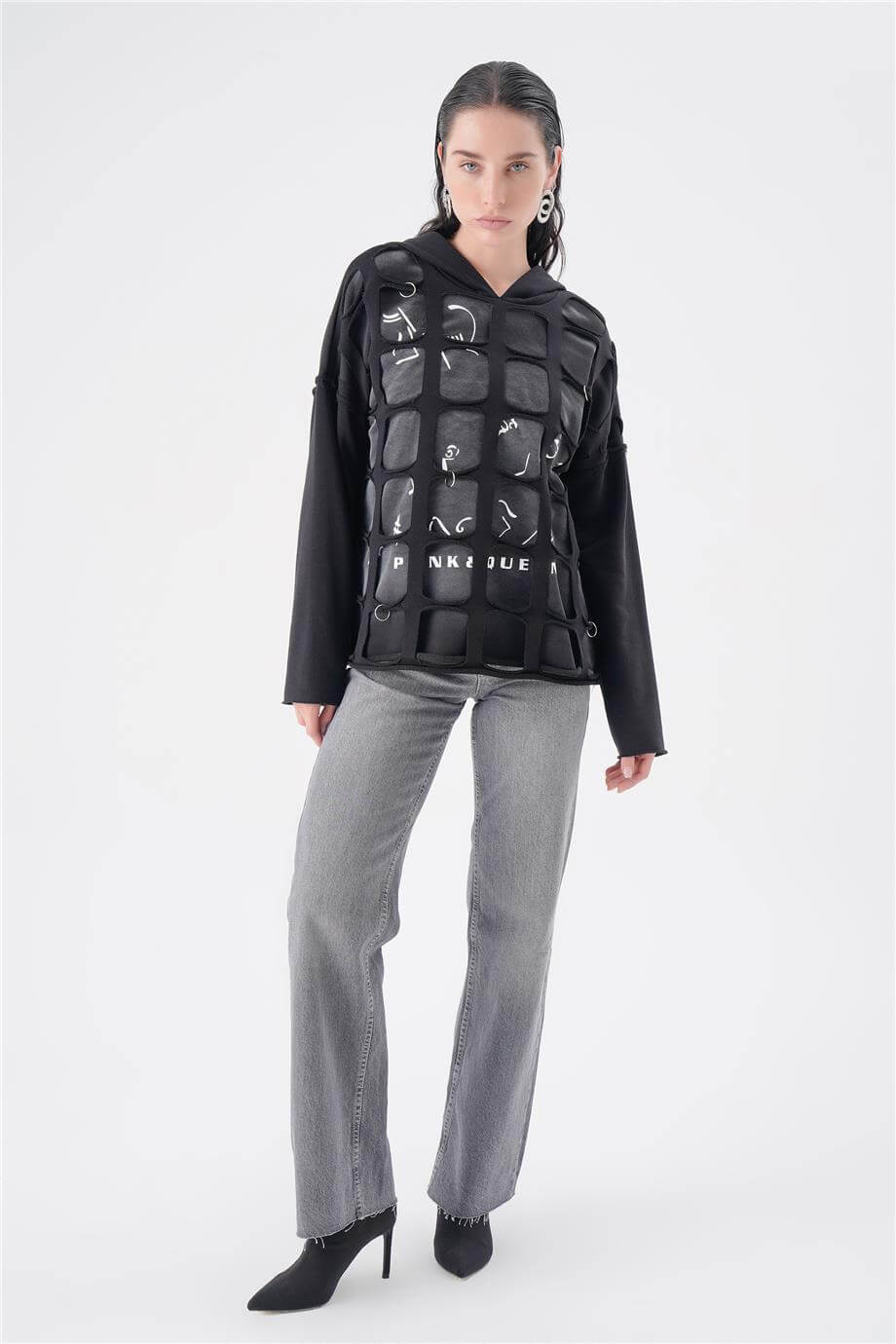 GRID KESİKLİ SWEAT