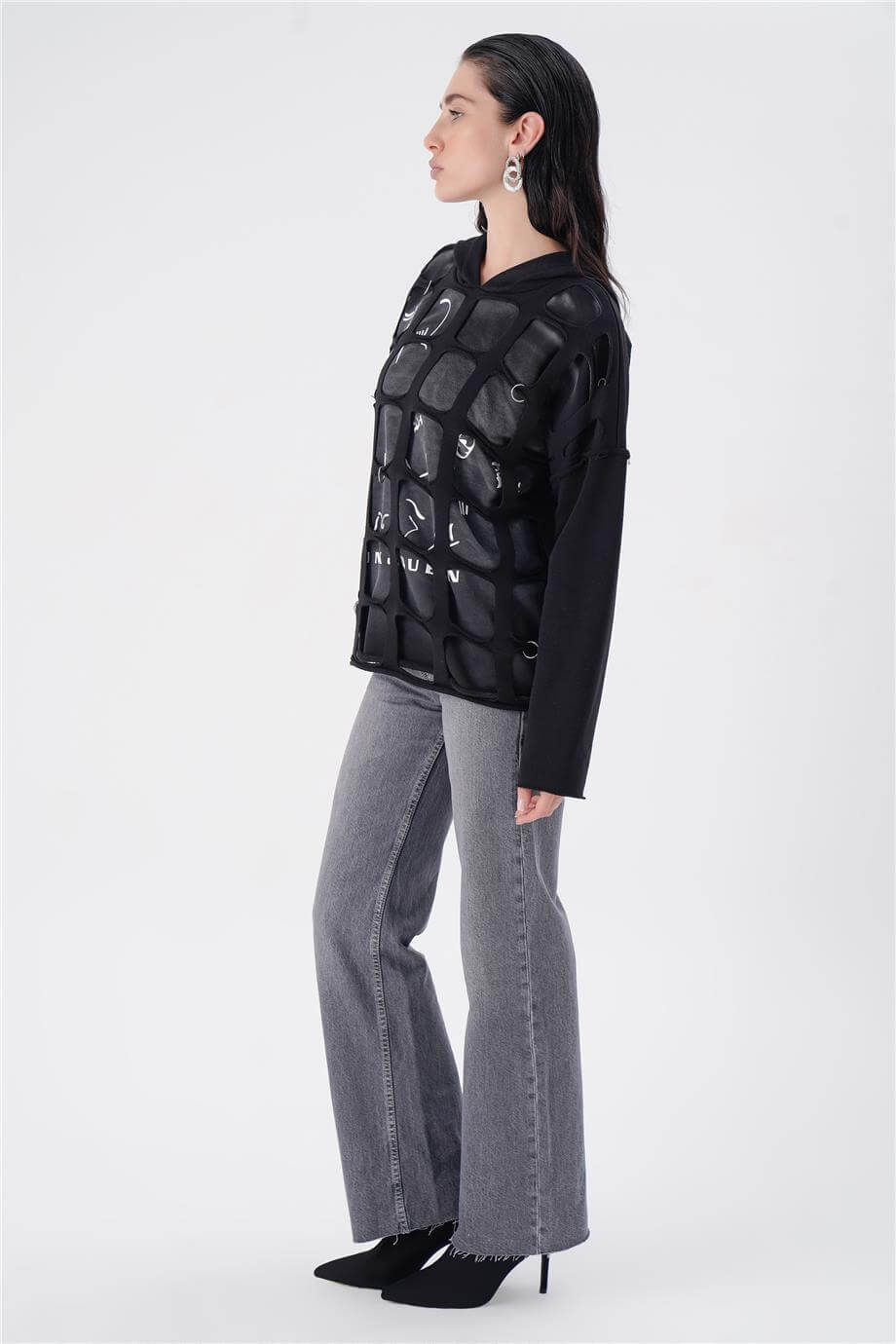 GRID KESİKLİ SWEAT