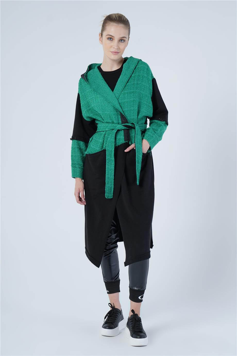 KAPÜŞONLU OVERSIZE HIRKA