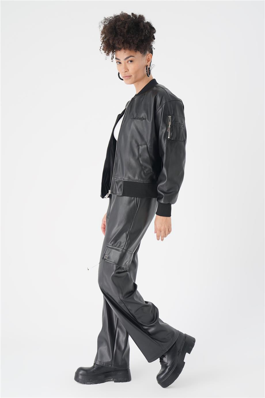 OVERSIZE DERİ PANTOLON