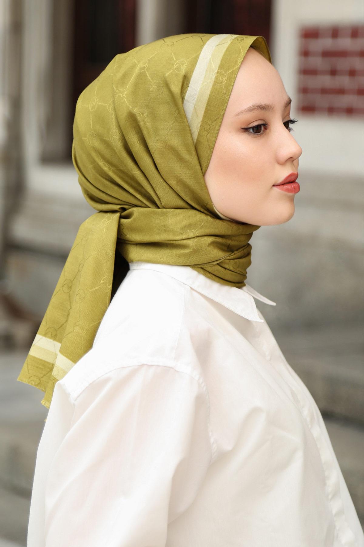 Hint İpek  Monogram Şal MONOV04-17