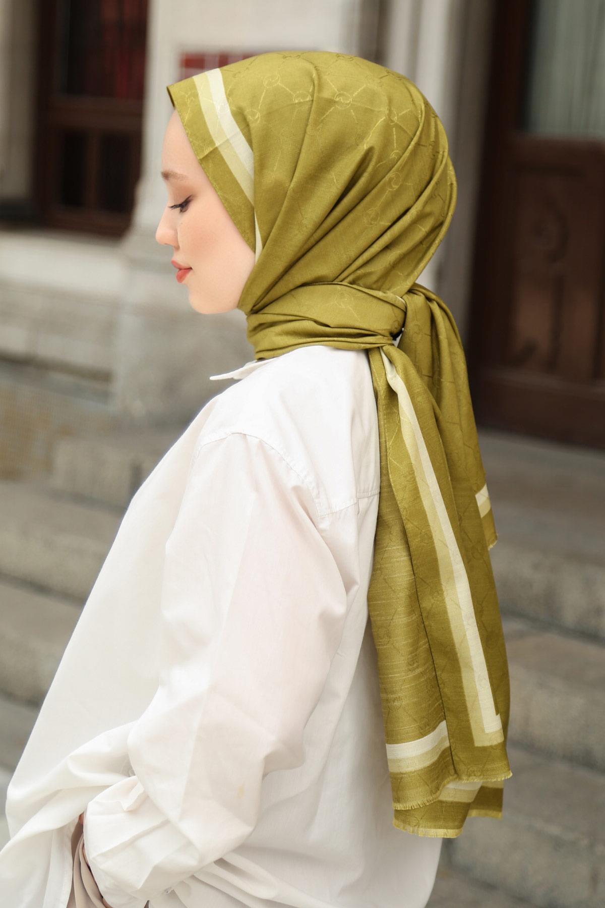 Hint İpek  Monogram Şal MONOV04-17