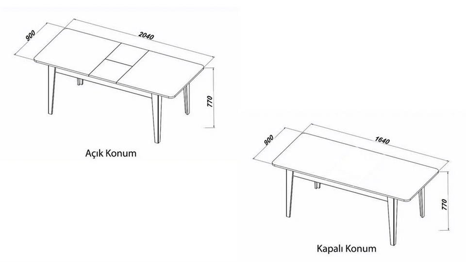 Palermo Açılır Yemek Masası