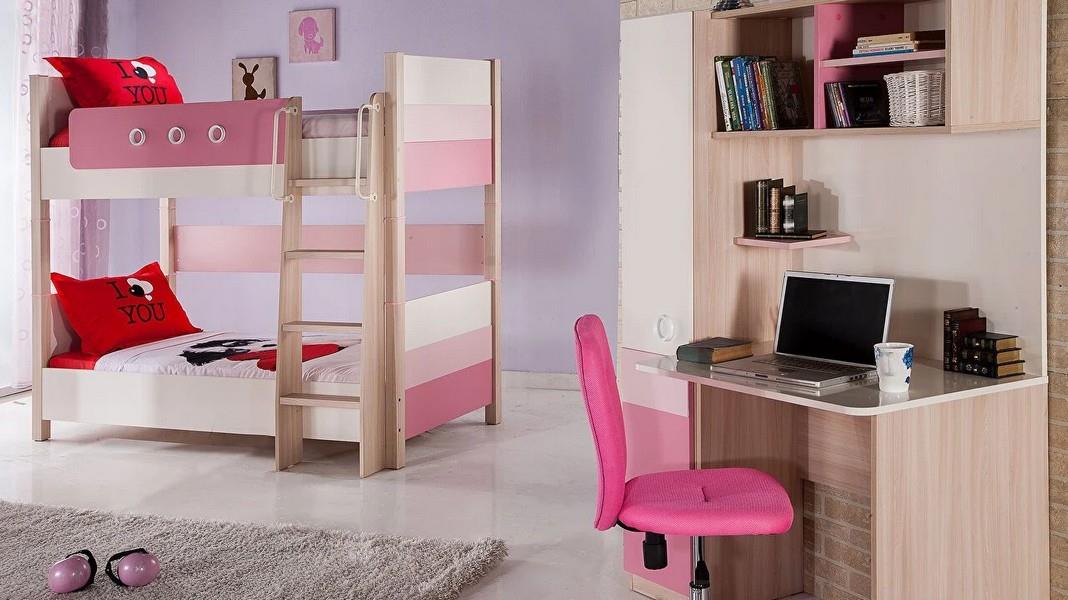 Portivo Çalışma Masası Pembe