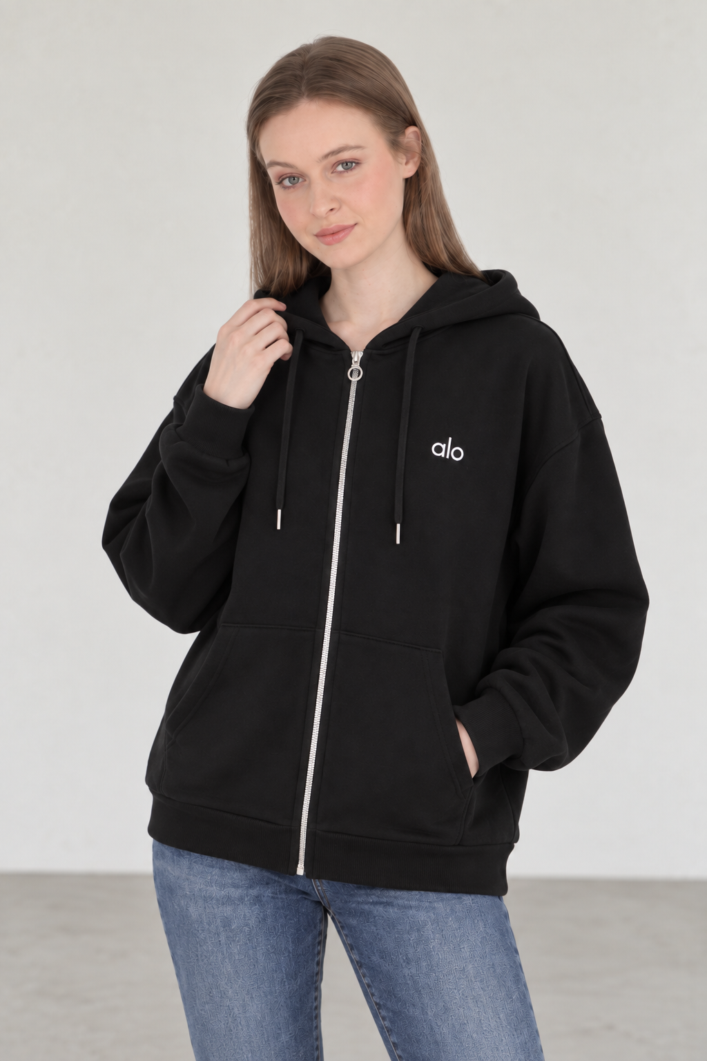 Alo Yoga Siyah Sweatshirt