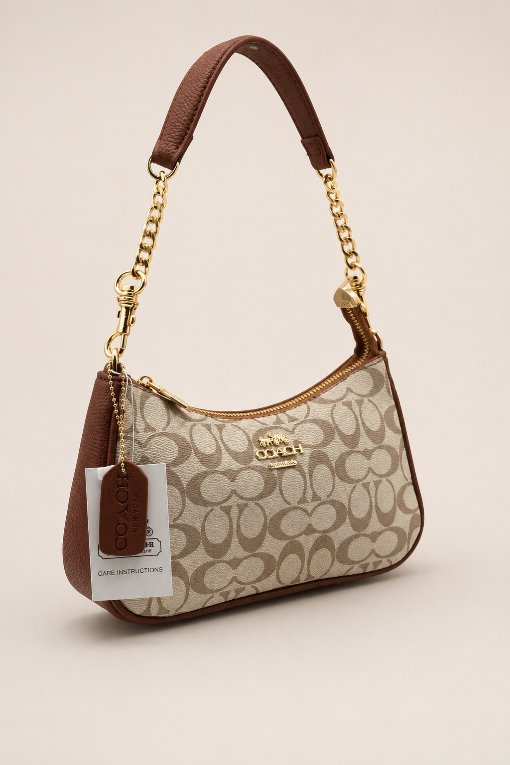 Coac Terry Ekru Monogram Kahve Detaylı