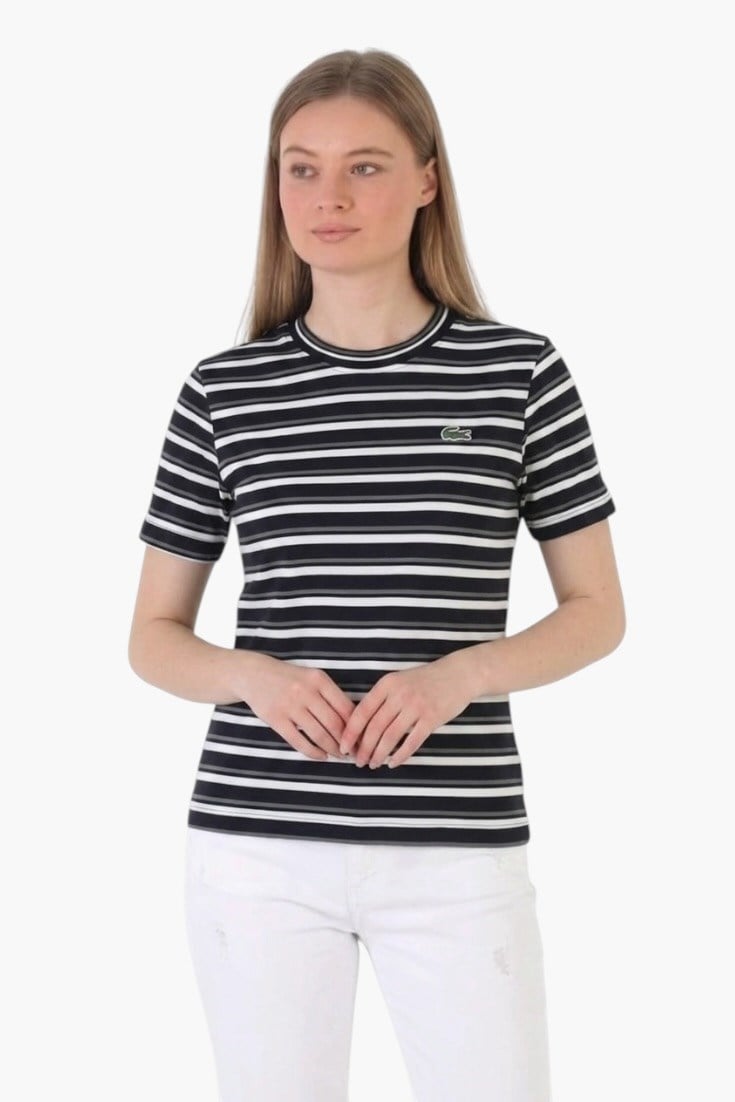 Lc Çizgili Tişört Gri