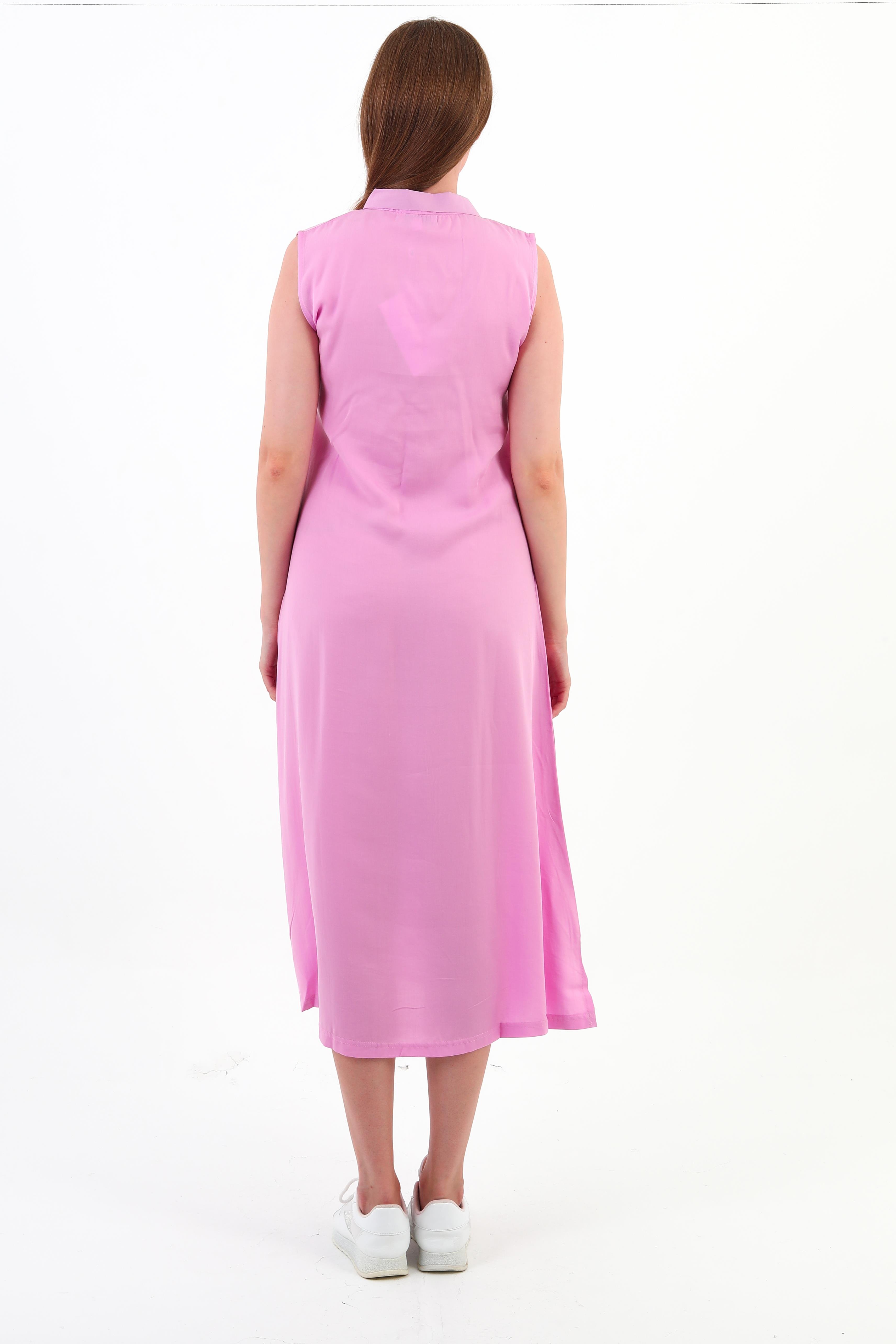LC Polo Yaka Pembe Elbise