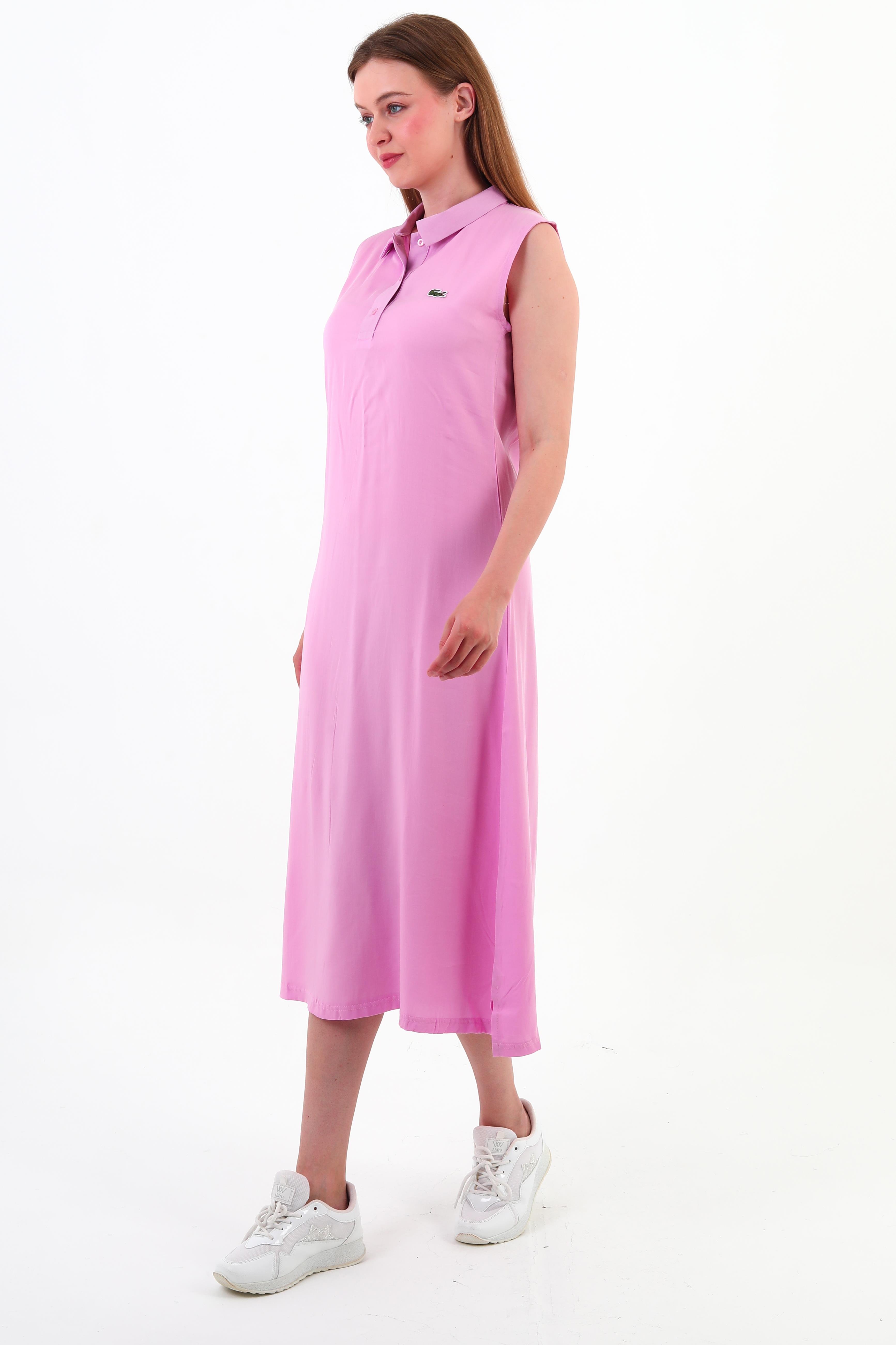 LC Polo Yaka Pembe Elbise