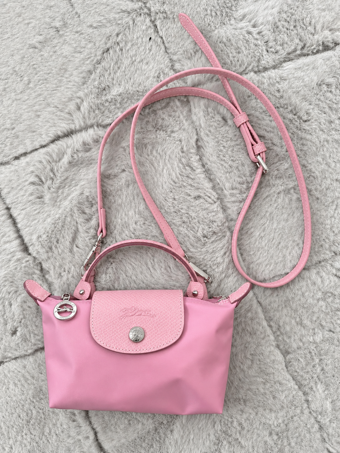 LNG XS Pembe Tek Renk Çanta