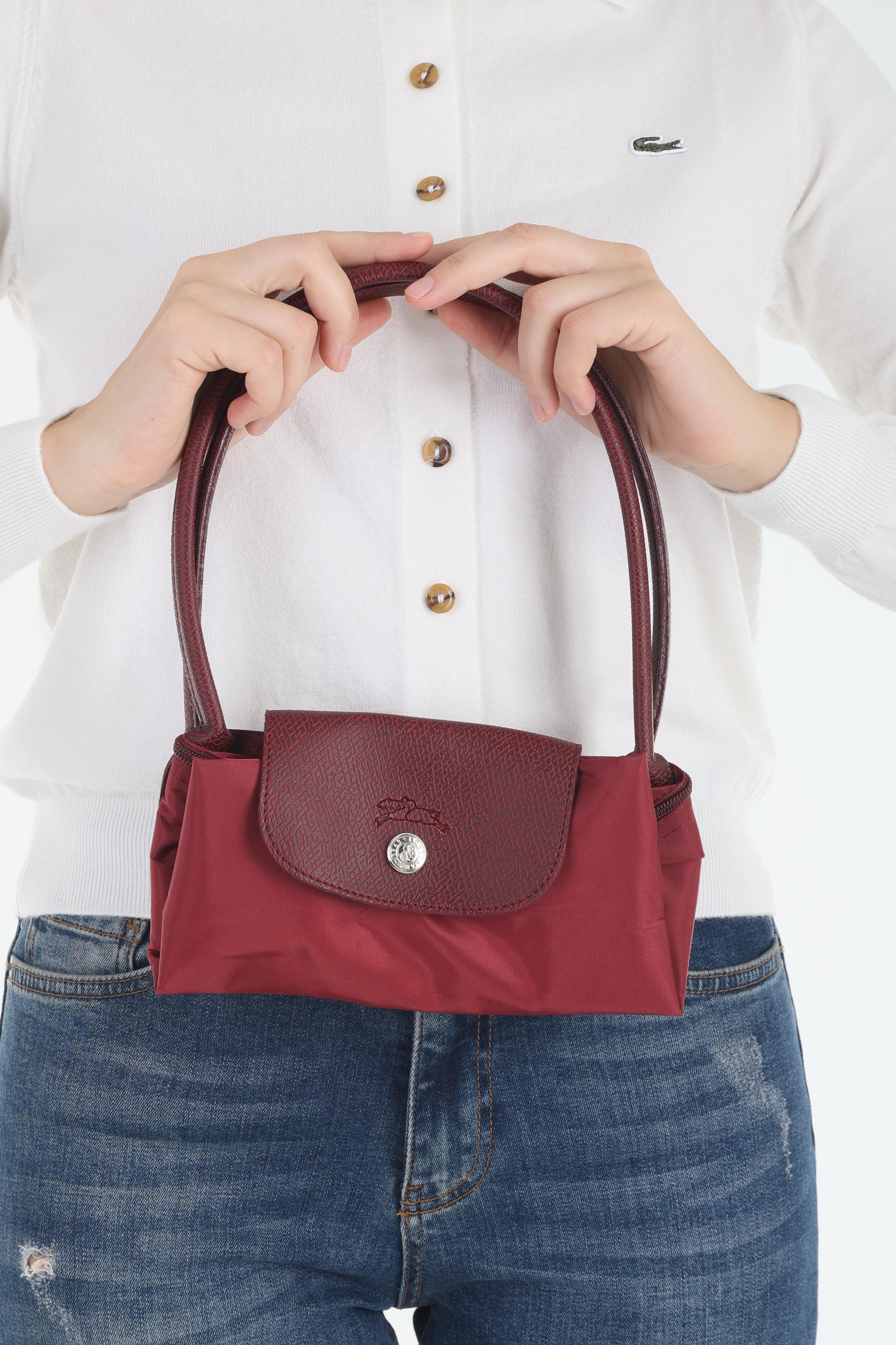 Longchamp Bordo Çift Sap Medium Çanta
