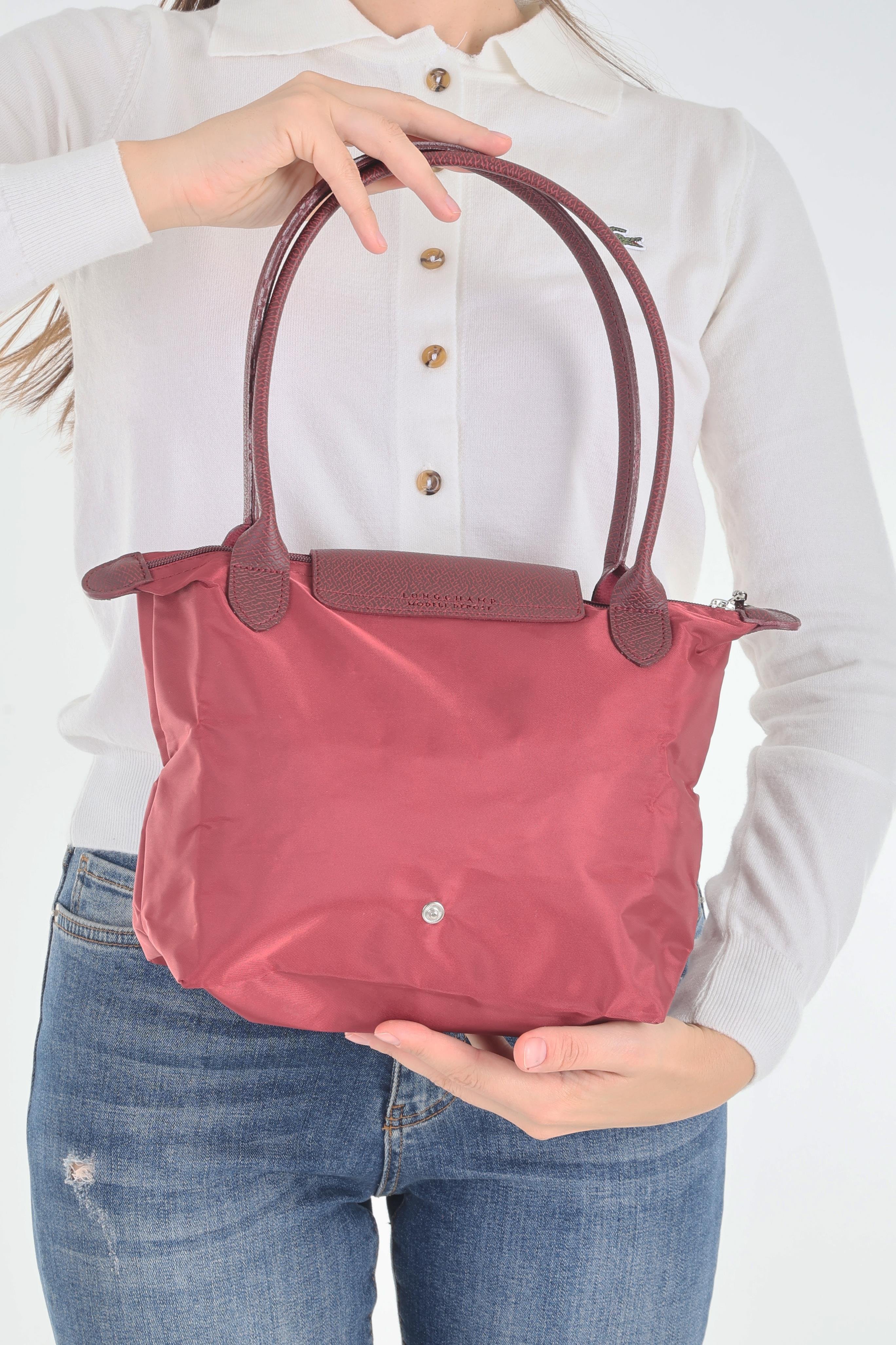 Longchamp Bordo Çift Sap Medium Çanta
