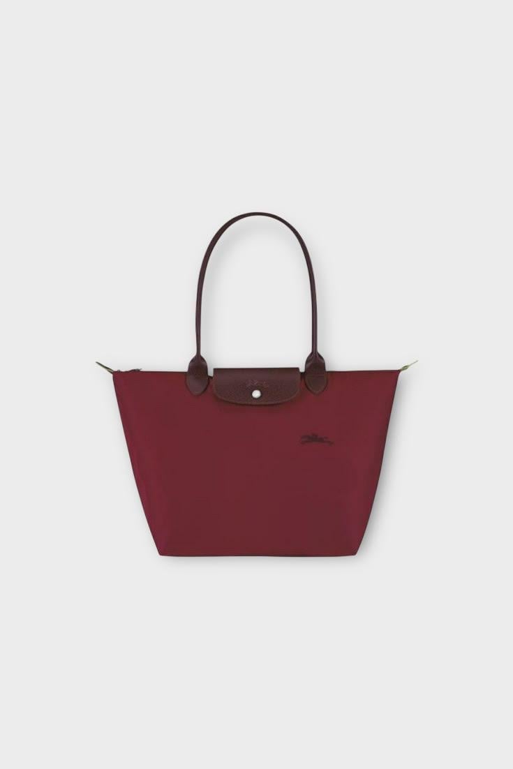 Longchamp Bordo Nakışlı Medium Çanta