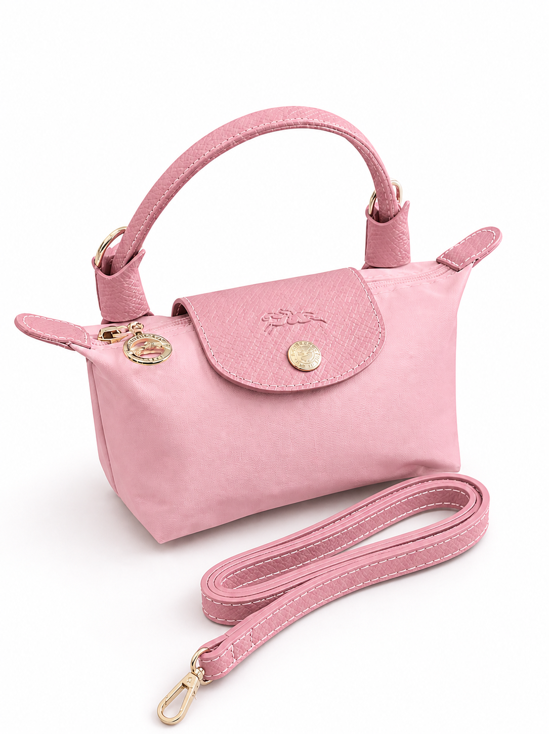 Longchamp Pembe Xs Tek Renk Çanta