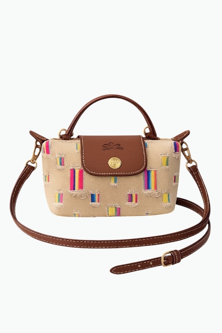 Longchamp Xs Denim Kumaş Hardal