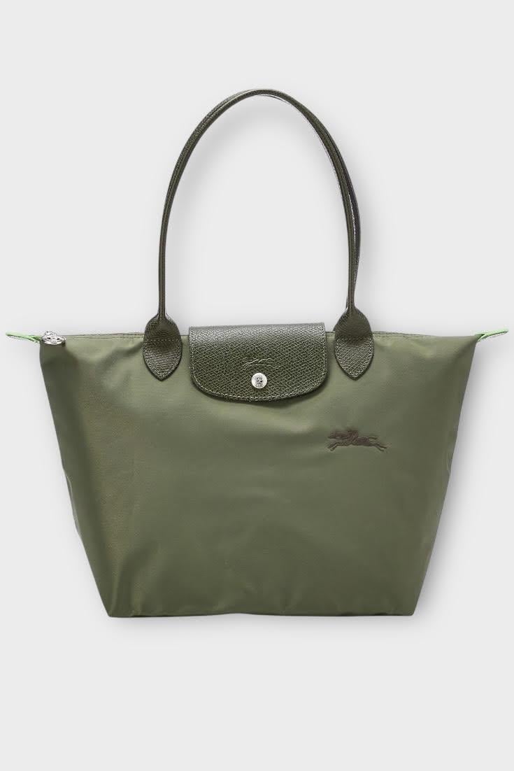Longchamp Yeşil Nakışlı Large Çanta