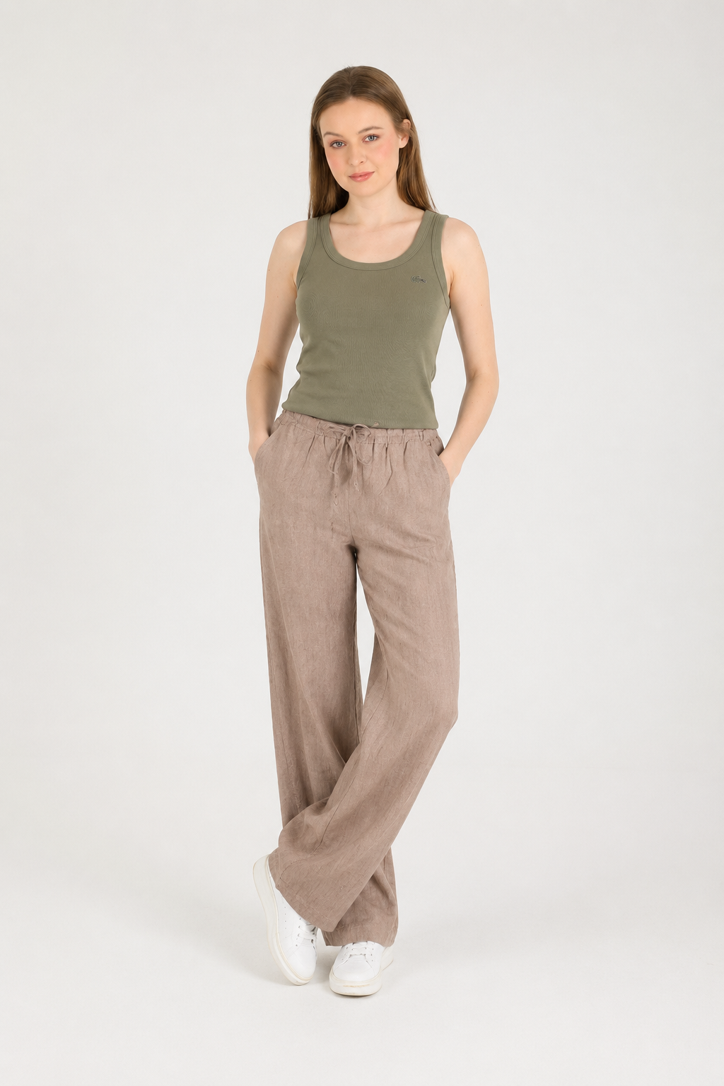 MD Tarçın Rengi Palazzo Pijama Pantolon