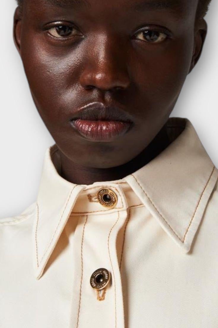 Miu Miu Denim Ekru Gömlek