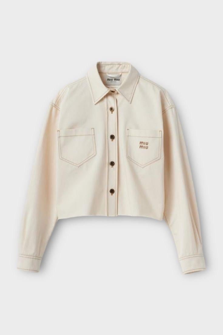 Miu Miu Denim Ekru Gömlek