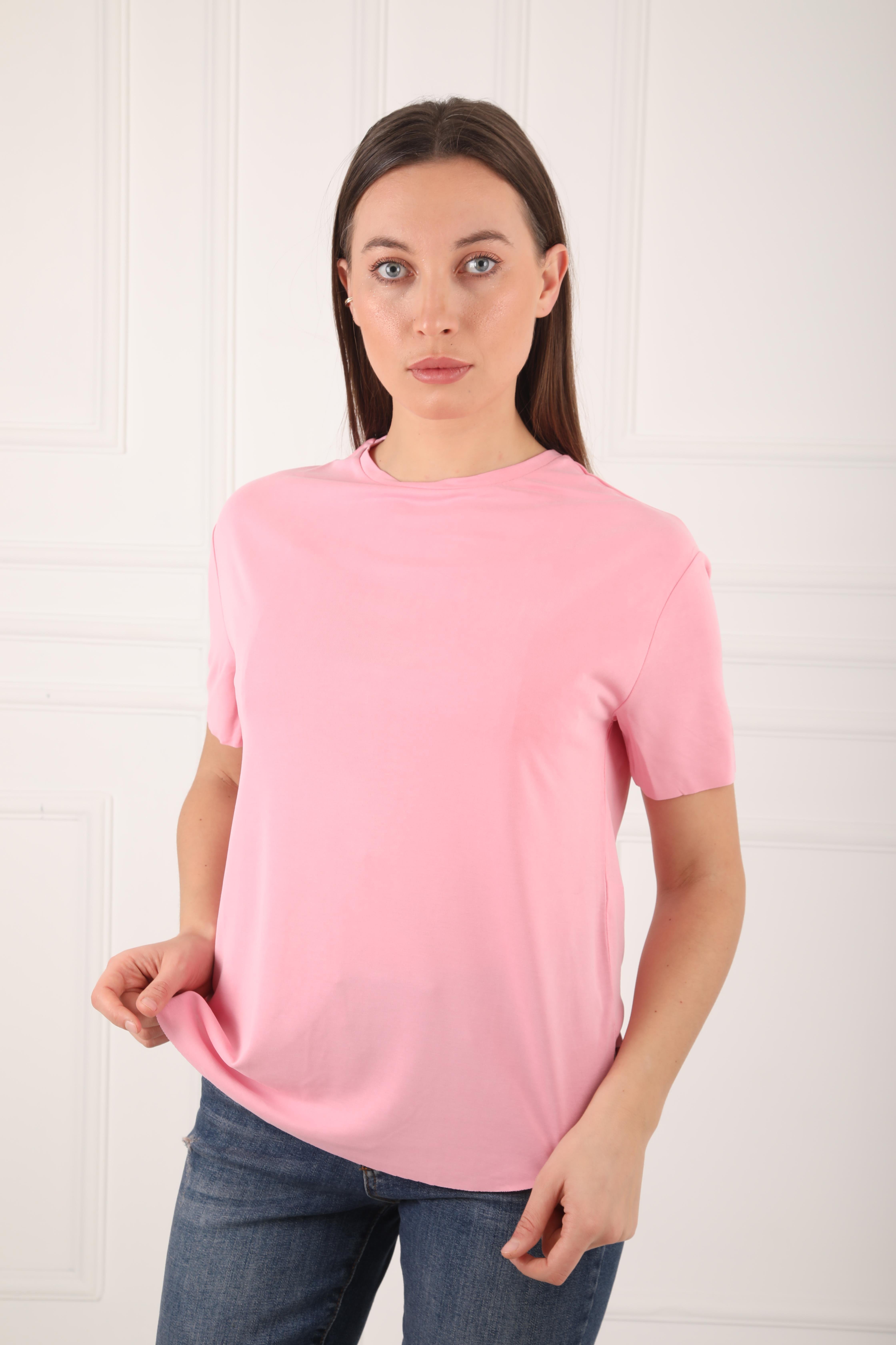 OYS Açık Pembe Bisiklet Yaka  Modal Tişört