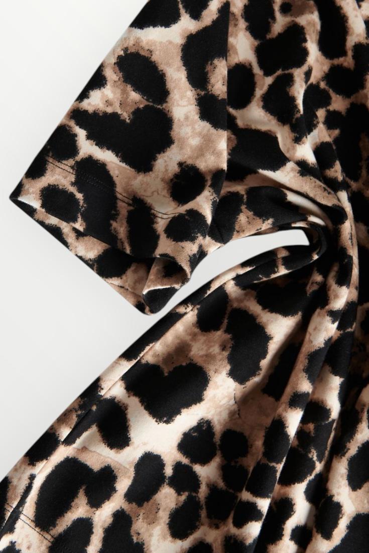 Rsrvd Leopar Desenli Basic Tişört