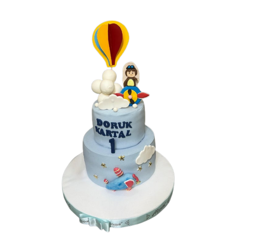 1 Yaş Uçan Balon Pasta