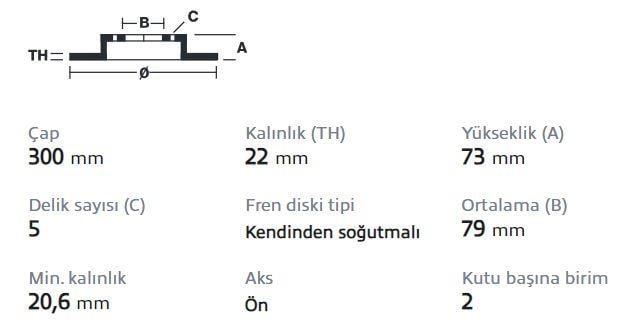 BMW 4 Serisi F32 418i Performanslı Ön Fren Diski 300 mm Çap Delikli 2014-2020 BREMBO XTRA