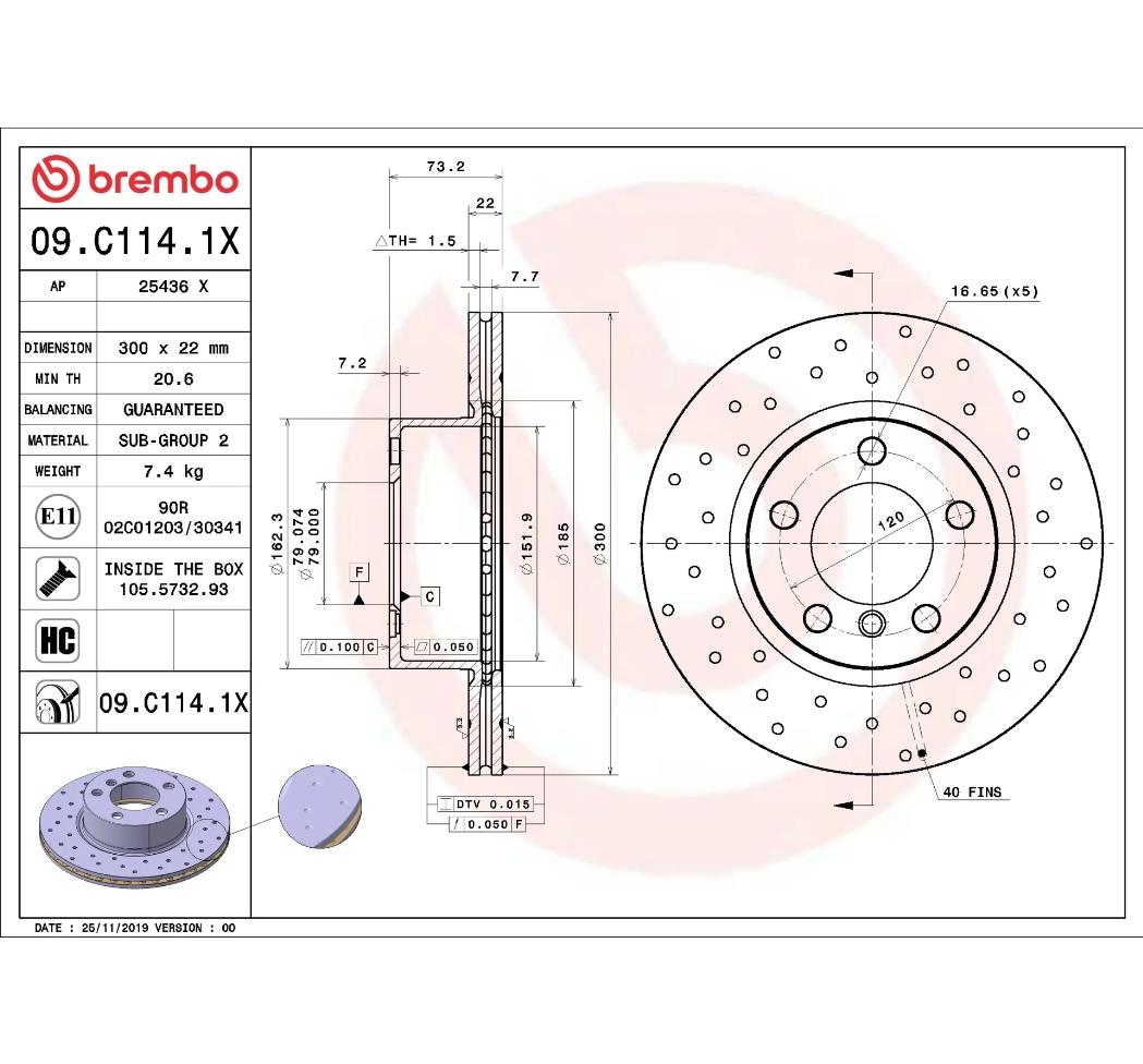 Brembo 09.C114.1X Ön Fren Diski – Audi A6 / A7 / A8 – 400mm Kompozit (2 Parça) Üst Seviye Premium Disk