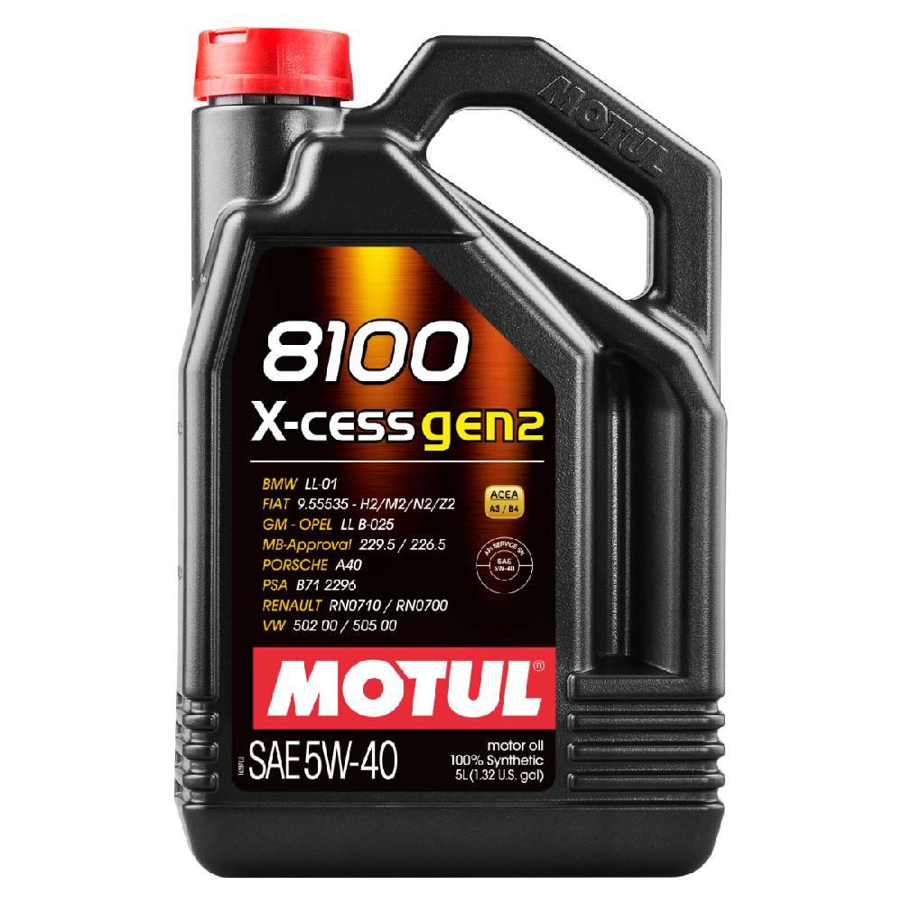 MOTUL 8100 X-CESS GEN2 SAE 5W40 5LT