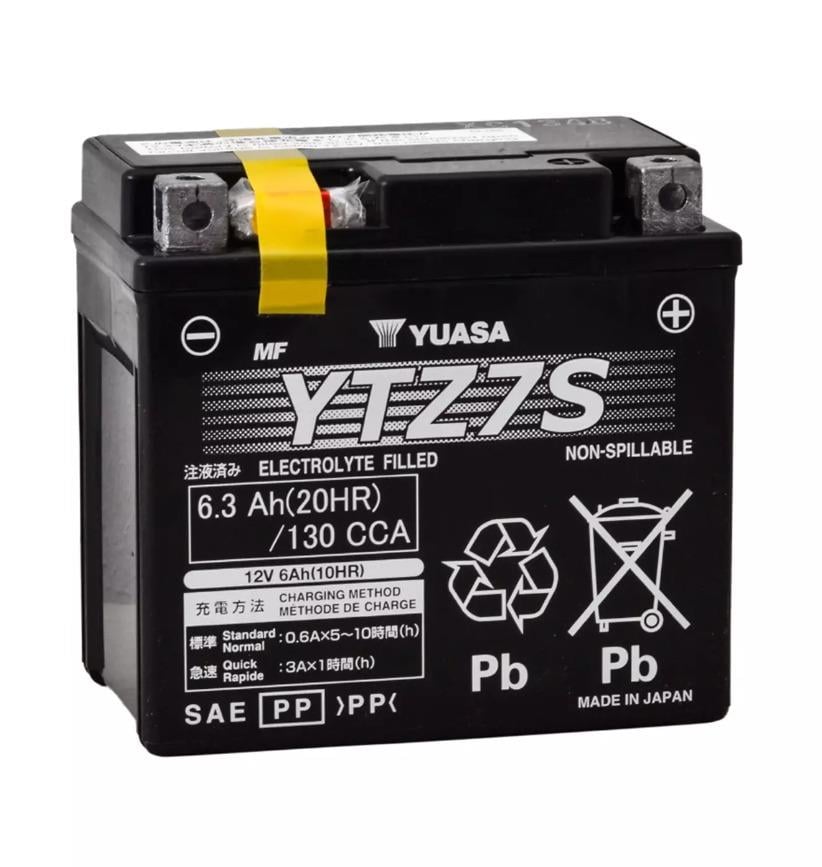 YUASA MOTOSİKLET AKÜ YU-YTZ7S (WC) 12V6Ah130A