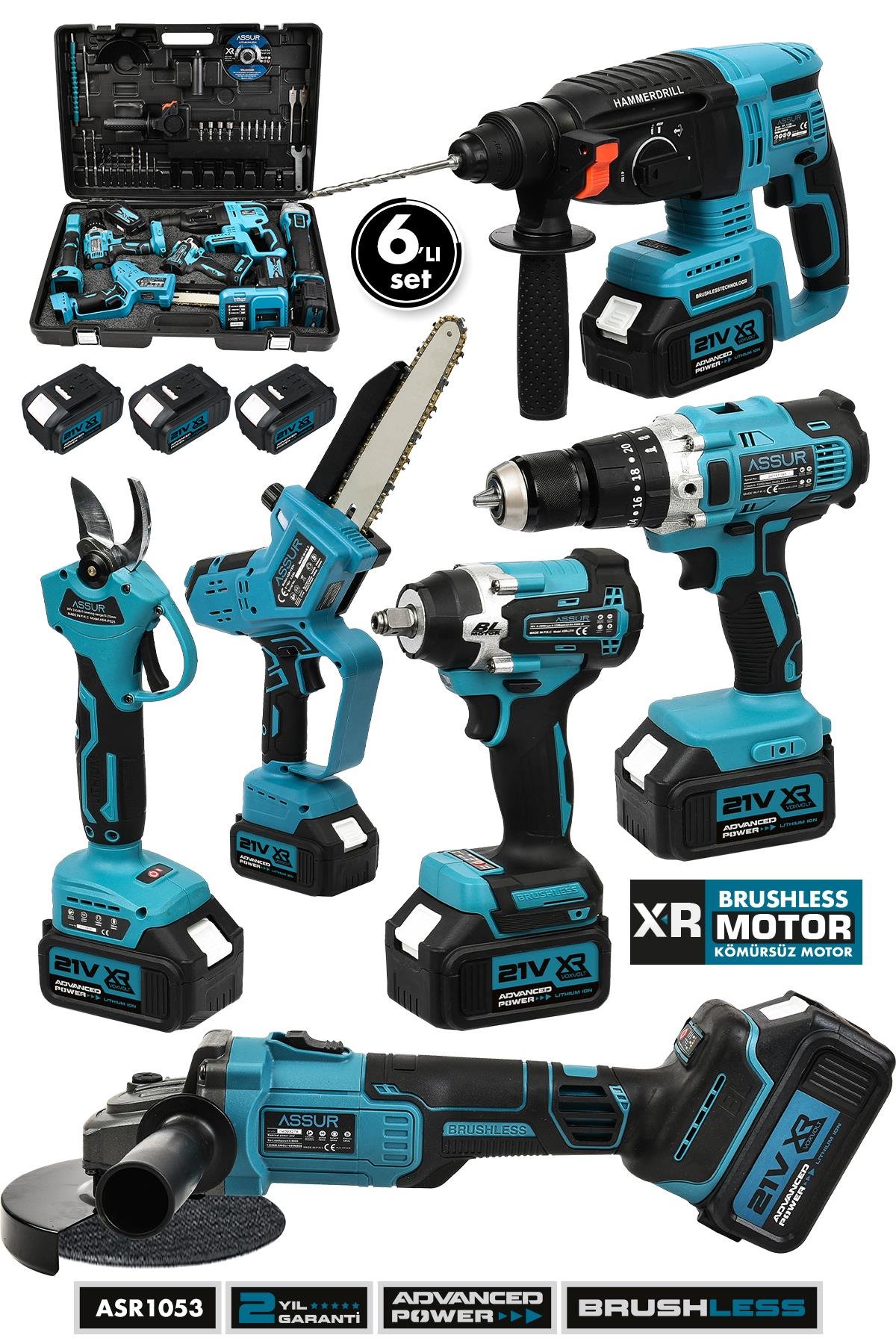 Assur Profesyonel 21V Akülü Vidalama Dal Budama Somun Sökme