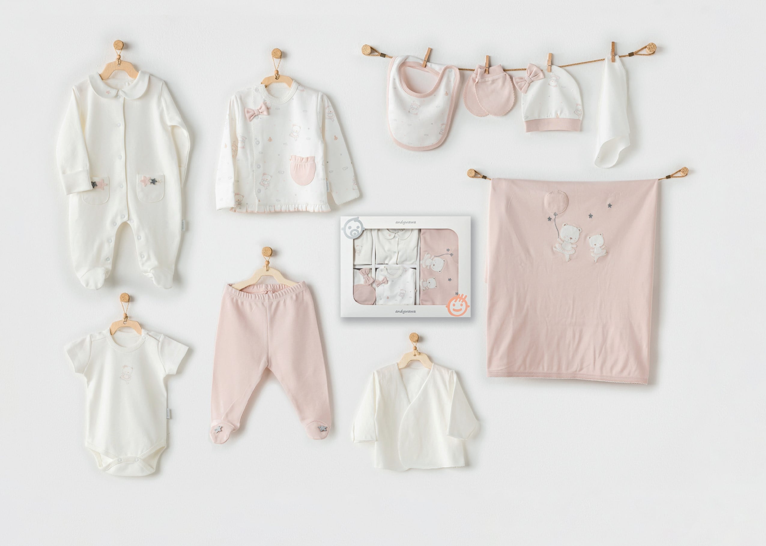 Hastane Çıkışı SetleriAndywawa %100 Pamuk 10lu Set Ballerina Ekru