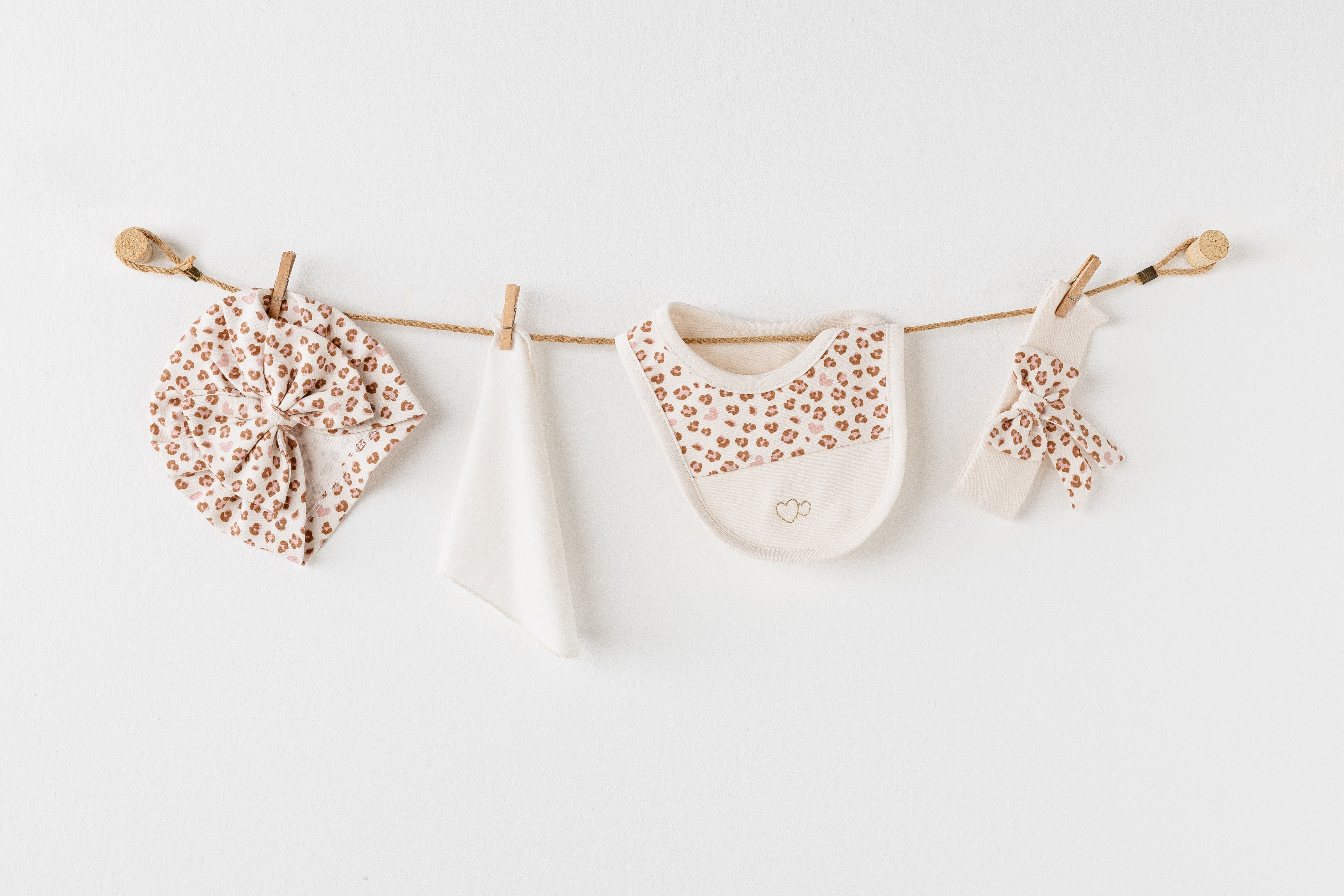 Hastane Çıkışı SetleriAndywawa %100 Pamuk 10lu Set Leopard Ekru